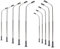 Evemodel 10 Stück Modell Lampe Spur H0 1:87 Peitschenlampen Straßenlampen Flexible Höhe Beleuchtung Modelllandschaftsbau (warm weiß)