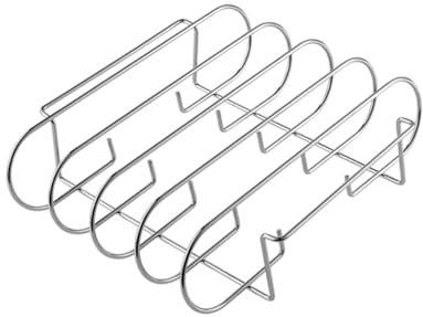 Milisten Râtelier à Steak Acier Support De Barbecue Portable pour Cuisiner Ribs Poulet Et Outil De Grillade pour Camping Et Picnics