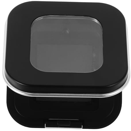 DONFAMDS Scatola di Ricambio per Ombretti in Plastica Nera Compatta e Portatile per Polvere Sciolta da Viaggio con Chiusura Magnetica per Trucco