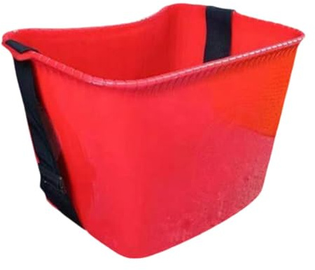 Milageto Cesto per la raccolta della frutta con tracolla regolabile, versatile e leggero, organizer per secchio raccoglitore per forniture agricole da parco, Rosso