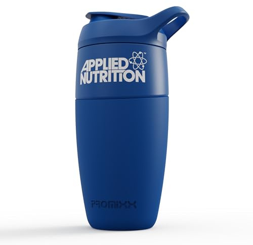 Applied Nutrition – Stainless Steel Shaker Bottle – Best Leakproof Design – Best Smooth Mixing – Superior Grip & Durability – (700ml – Midnight Blue)