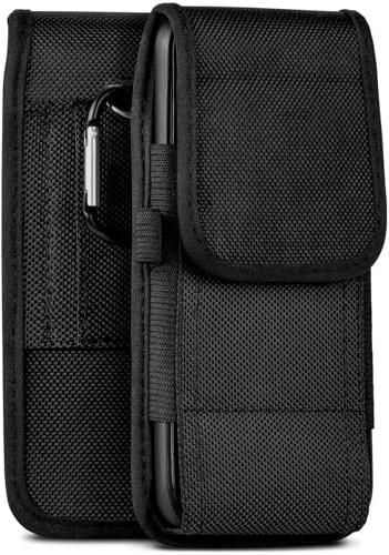 moex Agility Case für Sony Xperia X Hülle mit Gürtelschlaufe, Handy Gürteltasche Outdoor Handyhülle, Nylon Gürtel Handytasche, robuste Schutzhülle mit Karabiner, Schwarz