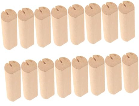 IMIKEYA Lot de 20 Porte-Cartes de Table en Bois Naturel Supports pour Numéros de Table et Cartes Postales Porte-Cartes de Notes Polyvalents pour Mariage Fête et Décoration Rustique
