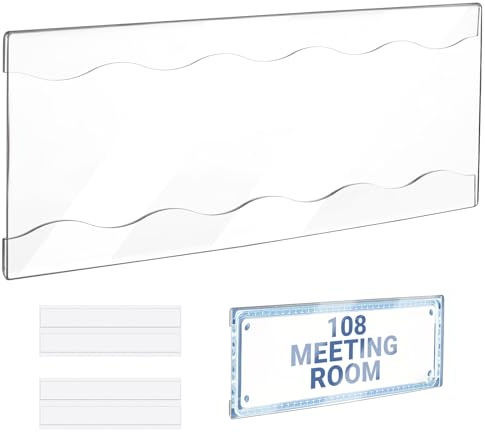 NBEADS 4 Pezzi Cornice per Licenze Commerciali in Acrilico, Trasparente 25x10 cm con 2 Adesivi per Ufficio Hotel Bar Caffè Casa Visualizzazione Documenti