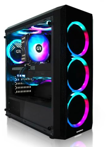 Greed®Mk2 Lite - 4K High End Gaming PC Raytracing – AMD Ryzen 5 4600G + Radeon Vega 7 – computer RGB ultra veloce + desktop da 4,2 GHz – 32 GB DDR4 RAM – 512GB SSD – WLAN + W11 Pro