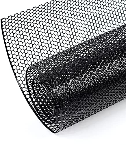 AggAuto griglia universale a nido d'ape da corsa, maglia espansa 100x33cm in lega di alluminio per auto, griglia per autoveicoli, dimensione foro 6x1mm