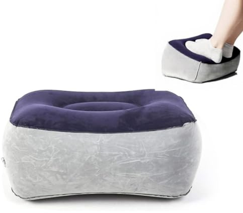 Nicoone Air Foot Rest Pillow Inflatable Travel Foot Rest Pillow Footrest Cushion Travel Accessory