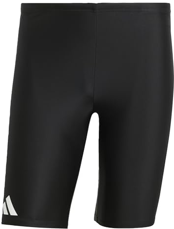 adidas Men's Solid Swim Jammers, Black/White, 46