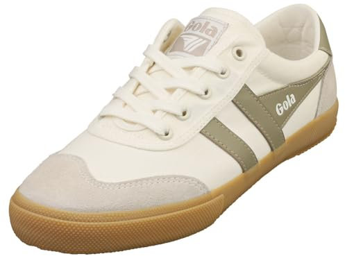 Gola Modische Badminton-Sneaker für Damen, Weiß/Grau, 36 EU