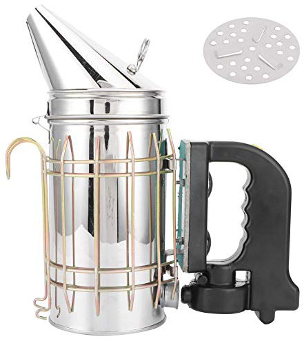 Elektrischer Bienenstockraucher aus Edelstahl mit Hitzeschildgriff, Großem Rauchvolumen Zur Beruhigung von Bienen und Zum Extrahieren von Honig