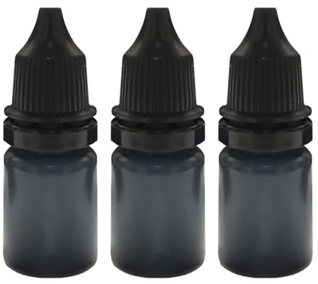 Encre de recharge de timbale - bouteille d'encre de marquage 10 ml, Liquide du coussinet de tampon | Encre noire absorbante rapide pour les enveloppes Solution de recharge de papier d'épicerie, réinin