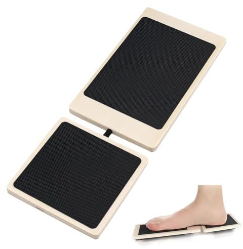 Ankle Balance Board, Exerciser Single Foot Balancing Board, Posture Corrector Workout Equipment, Wooden Ankle Foot Strengthener for Stability Exercises Sprained Balance Training