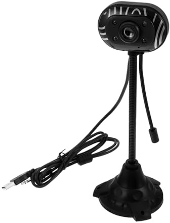 Angoily Webcam USB HD avec Microphone Intégré pour PC et Ordinateur Portable Caméra Vidéo Compacte et Portable Qualité Image Haute Définition avec Micro Anti-Bruit pour Conférences Cours