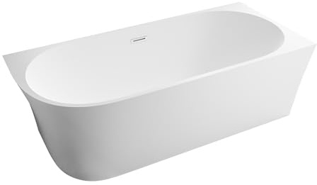 Vasca da bagno freestanding NOVA CORNER - bianco - installazione a destra - 170 x 78 cm - rubinetteria opzionale, Colore:Bianco opaco, Senza rubinetteria, Senza sistema di drennaggio