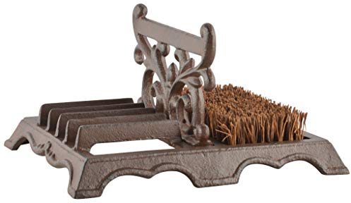 MAISONICA Decorative Boot Brush & Scraper Cast Iron Shoe Cleaner