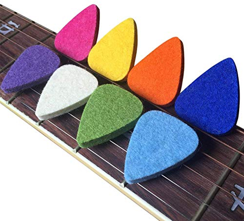 HDYS Ukulele Filz/Plektren für Ukulele und Gitarre, 8 Stück, mehrfarbig
