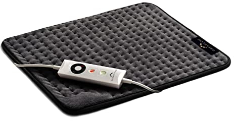 Dreamland Revive Me – Heat Pad, Grey, Fast Heat-up, 3-Hour Adjustable Temperature, Auto Safety Shut-Off, Machine Washable, Ideal for belly, back, neck, period pain, 40x35cm