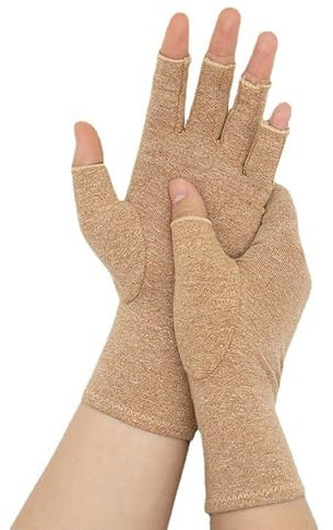 Un par de guantes de compresión de bambú para artritis, guantes originales de compresión para artritis para mujeres y hombres, para el alivio del dolor en las manos por artritis, túnel carpiano (M