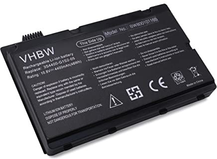 vhbw 1x Akku Ersatz für 3S4400-G1S2-05, 3S4400-G1L3-05, 3S4400-S1S2-05, 3S4400-G1S5-05 für Notebook (4400 mAh, 10,8 V, Li-Ion)