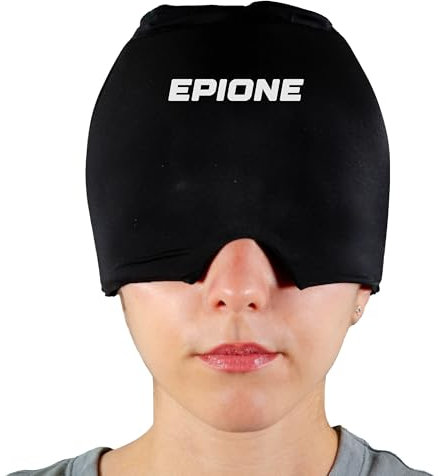 Boston Tech Gorro Migraña Frío con Gel de alta densidad - Compresión Fría o Caliente - Material Suave y Flexible para Máximo Confort