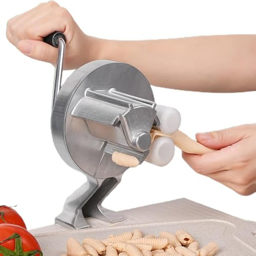 Wezalget Máquina para hacer cavatelli, para hacer macarrones con manivela - Máquinas para hacer pasta manuales de aleación de aluminio - El fabricante de pasta manual con diseño ergonómico de manivela