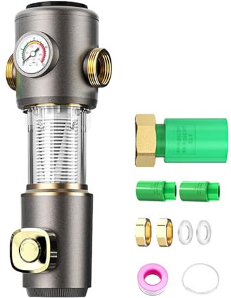 XINYIN Jauge Filtre D'amélioration Complète Qualité l'eau Pré-Filtre Équipé Adapté Au Pré-filtrage des Canalisations Domestiques