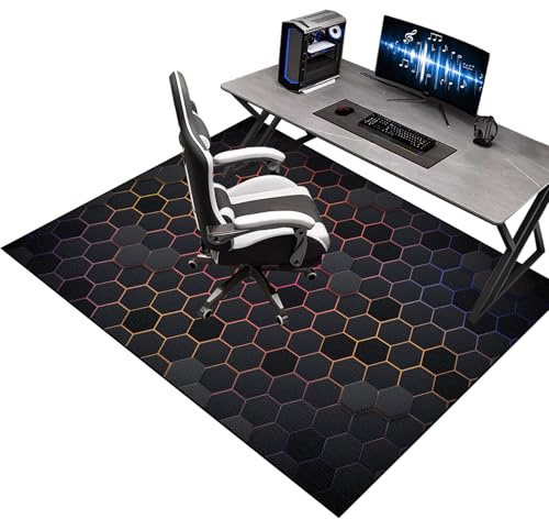 KQIEJUY Alfombrilla para Silla de Gaming Oficina, Alfombra Gaming Suelo, Alfombra Silla Escritorio, Alfombra Silla Ruedas Gaming Oficina, Tapete de Protección para Madera/Baldosas 120 x 140 cm