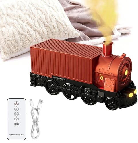 Difusor De Aire - 7 Luces Multicolor Tren Humidificador Decoración - Humidificador De Aire Con Mando A Distancia - Para Hogar Lugar De Trabajo Dormitorio Estudio De Yoga Meditación Spa
