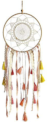 Schneespitze Dreamcatcher,Bunter Traumfänger Handgemachte,Gradient Quaste TraumfäGer,Groß Böhmischer Traumfänger 50 cm