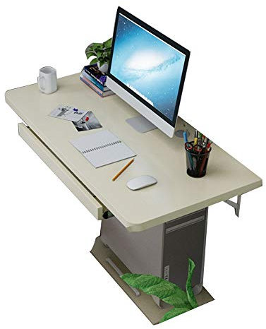 Table Simple Computer Desk Small Apartment Desktop Computer Desk with Keyboard Tray and Bottom Shelf Wall-mounted Writing Desk for Bedroom Study (Size : 100 * 40cm)