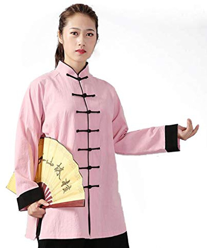 BDXZJ Abbigliamento Tai Chi Abito da Meditazione Tuta da Meditazione Abbigliamento Tai Chi da Donna Arti Marziali Tai Chi Abbigliamento Yongchunquan Meditazione Qigong Unisex Pink,Medium