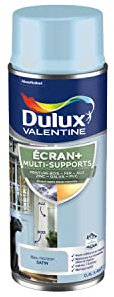 Dulux Valentine ECRAN+ MULTI-SUPPORTS EXTERIEURE - Peinture en Phase Aqueuse pour l'Éxtérieur et l 'Intérieur - Satin Bleu Horizon aérosol 400 ml
