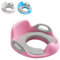 SUBTLETY Toilettensitz Kinder Töpfchen WC Sitz Töpfchentrainer Toilettentrainer mit Griff Spritzschutz und Rückenlehne Toilettenaufsatz für Mädchen und Jungen von 1-8 Jahren (Rosa + Grau)