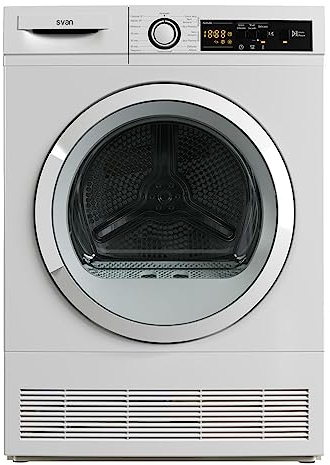 Svan Secadora de Condensación 8Kg Carga Frontal Blanco SSC800BD. 2700W, 15 Programas, Función Antiarrugas, Función Antiarrugas, Display LED manual, Eficiencia Energética Clase B