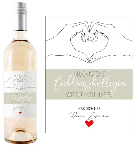 1M® Personalisiertes Weinflaschen-Etikett - Geschenke für Frauen & Männer - ideale Überraschung für deine Liebsten - Geburtstagsgeschenk, Abschiedsgeschenk, kleine Geschenke - #9