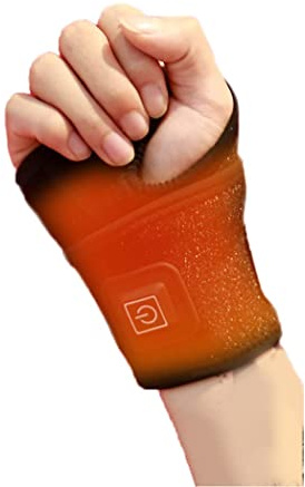 YJZQ Attelle Poignet Soutien Bandage de poignet Chauffage Réglable 3 Modes Articulaires Protège Poignet chauffante avec rayon infrarouge pour Fitness Haltérophilie Tendinite Soin Douleur articulaire