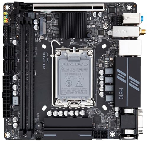 Simpletek - Mini-ITX Motherboard Model H610 12th 13th Gen | Socket LGA 1700 SATA 3 - DDR4 AMI UEFI BIOS With WiFi | Dimensions 170 x 170 mm