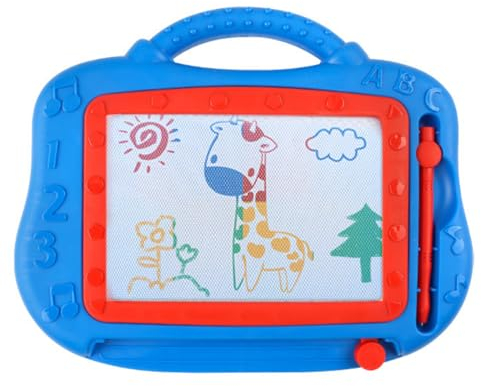 WMUVAZA Pizarra magnética Infantil, Pizarra Borrable con Boli Magnético, Pizarra Magnética para Dibujar, Pizarra mágica para Pintar para niños, Regalo Ideal Navidad, cumpleaños, azul