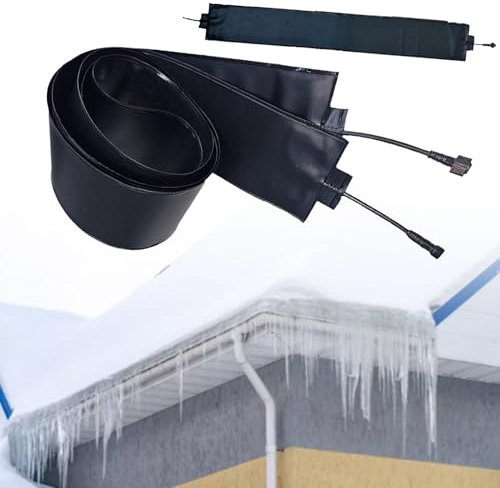 12 Cm Breite Dachrinnenheizung – Winter-Dach Und Dachrinnen, Enteisung Von Dachkehlen Zur Verhinderung Von EisdäMmen, Heizplatten Mit Heizkabel, Einfache Installation,12cmX360cm-220V