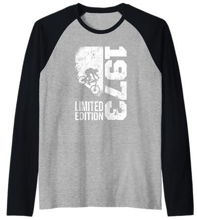 MTB Bike Ciclista Mountainbike Nacido en 1973 Cumpleaños Camiseta Manga Raglan