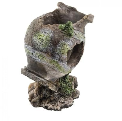 OISE ART STORE Trade Shop - Anfora Media per Acquario Nascondiglio per Pesci Ideale per Un Atmosfera Storica