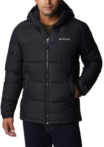 Columbia Pike Lake Hooded Jacket, Chaqueta Acolchada Con Capucha para Hombre, Black, Talla L