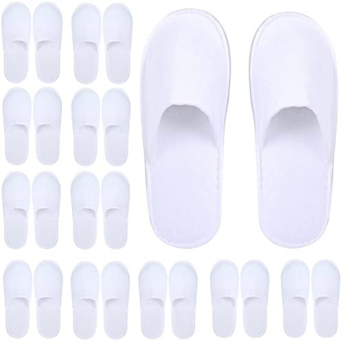 kuou 6/12 Pairs Disposable Spa Slippers, Hotel Guest Slippers for Men Women, Lightweight for Hotels, Salons, Parties, Travel and House Guests
