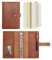 Wonderpool A6 Leder Notizbuch Nachfüllbares 6 Ringbuch Tagebücher Portfolio – Gepunktetes Papier & Innentaschen Organizer für Mann und Frau (Kaffee, A6)