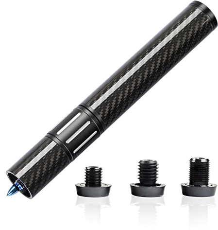 KONLLEN Pool Cue Extension with 3 Bumpers Carbon Fiber Billiards Cue Extension Billiard Accessories for Pool Sticks