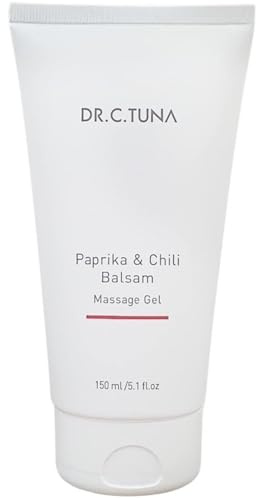 DR.C.TUNA Paprika & Chili Balsem Massagegel met rode chili, gember, brandnetel, menthol en essentiële oliën voor een ontspannende en kalmerende massagegel 150 ml, 5.1 fl.oz (Paprika & Chili, 150 ml)