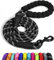Dog Lead with Soft Padded Handle, 1.5m Reflective Dog Lead and Multi-Colour for Small Dogs, Highly Reflective Threads - Durable & Weather Resistant Climbers Rope for Dogs, Black
