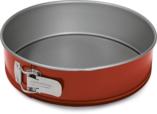 Guardini, Tortiera apribile 1 fondo Ø 18 cm, Acciaio con rivestimento antiaderente, Rosso e Grigio, Made in Italy, Linea Rossana