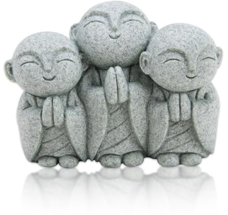 WSDMAVIS Mini statue de Bouddha japonais en pierre de moine zen, figurine de moine pour aquarium, bonsaï, Feng Shui, décoration d'intérieur et d'extérieur, sculptures de jardin