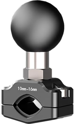 COZERI Support de guidon de 10 à 16 mm avec boulons en U, base de montage en aluminium, zone de serrage, équipé d'une tête sphérique en TPU, support de téléphone portable pour moto et vélo.